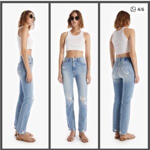 MOTHER Light Blue Straight Leg Jeans